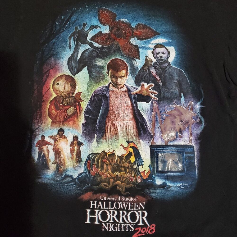 Universal Studios Halloween Horror Nights 2018 Stranger Things Black T Shirt M